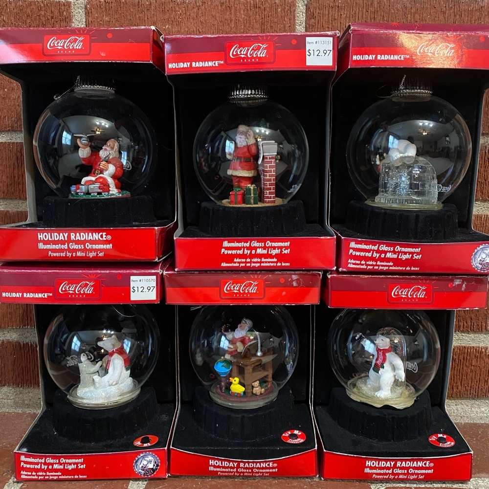 Coca Cola limited edition holiday radiance Christmas ornaments